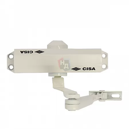 Доводчик дверной CISA 60460/60470.03.0.45 STD белый EN2-4 (80кг)