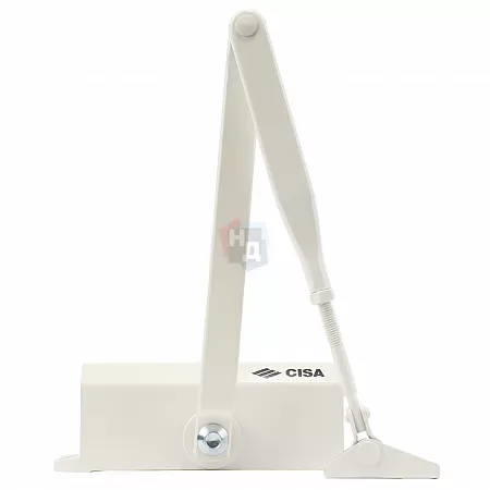 Доводчик дверной CISA 60460/60470.03.0.45 STD белый EN2-4 (80кг)