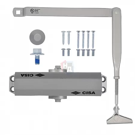 Доводчик дверной CISA 60460/60470.03.0.97 STD серый EN2-4 (80кг)