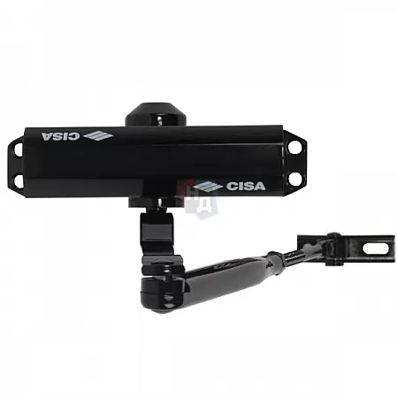 Доводчик дверной CISA 60460/60470.03.0.44 STD черный EN2-4 (80кг)