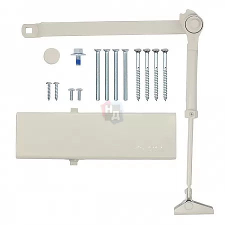 Доводчик дверной CISA C1511.03.0.45 Professional Plus2 STD HO с фиксацией белый EN2-4 (80кг)