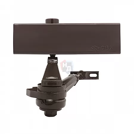 Доводчик дверной CISA C1511.03.0.88 Professional Plus2 STD HO с фиксацией коричневый EN2-4 (80кг)