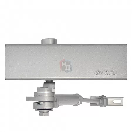 Доводчик дверной CISA C1511.03.0.97 Professional Plus2 STD HO с фиксацией серый EN2-4 (80кг)