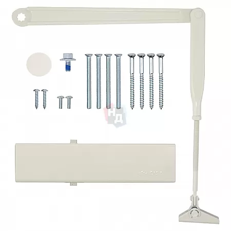 Доводчик дверной CISA C1610.03.0.45 Professional Plus2 BC STD FIRE белый EN2-4 (80кг)