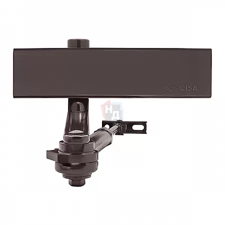 Доводчик дверной CISA C1611.03.0.88 Professional Plus2 BC STD HO с фиксацией коричневый EN2-4 (80кг)