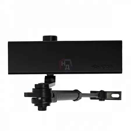 Доводчик дверной CISA C1611.03.0.90 Professional Plus2 BC STD HO с фиксацией черный EN2-4 (80кг)