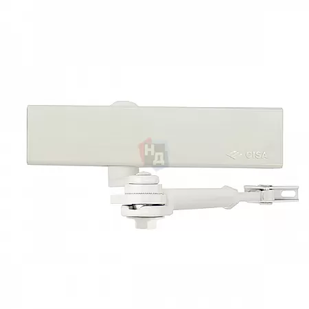 Доводчик дверной CISA C1611.05.0.45 Professional Plus2 BC STD HO с фиксацией белый EN2-6 (120кг)