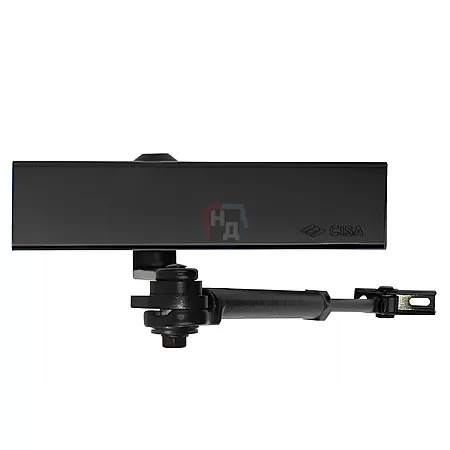 Доводчик дверной CISA C1611.05.0.90 Professional Plus2 BC STD HO с фиксацией черный EN2-6 (120кг)