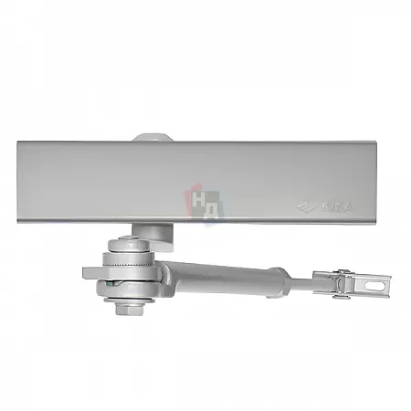 Доводчик дверной CISA C1611.05.0.97 Professional Plus2 BC STD HO с фиксацией серый EN2-6 (120кг)