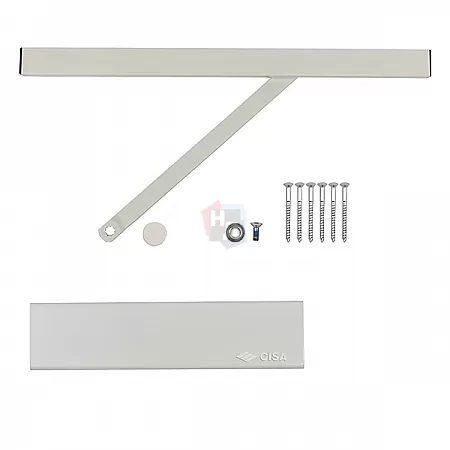 Доводчик дверной CISA C2011.03.0.45 Professional Plus2 SLD HO с фиксацией белый EN3 (60кг)