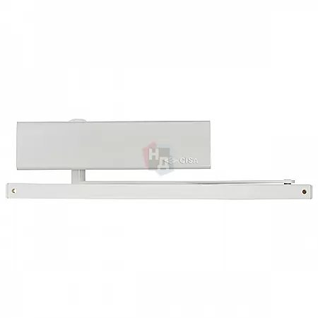 Доводчик дверной CISA D5210.03.0.45 BC SLD HO с фиксацией белый EN1-4 (80кг)