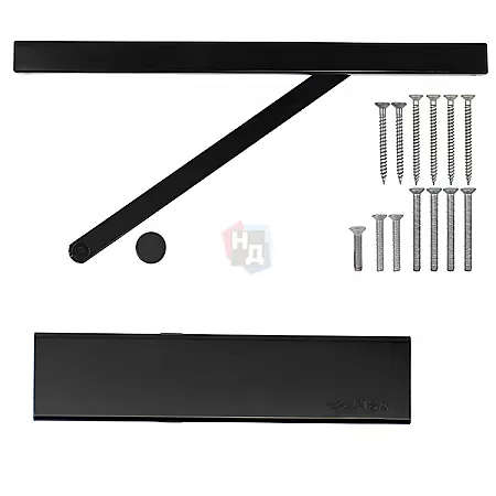 Доводчик дверной CISA D5210.03.0.44 BC SLD HO с фиксацией черный EN1-4 (80кг)
