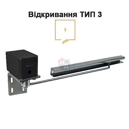 Доводчик калиточный  CISA C1310.11.2 с фиксацией черный EN5 (55кг)