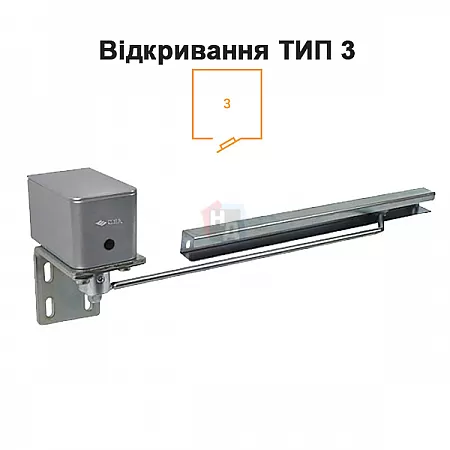 Доводчик калиточный  CISA C1310.11.2.97 с фиксацией серый EN5 (55кг)