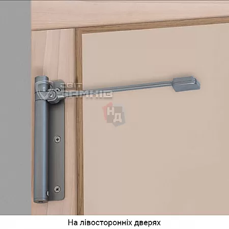 Доводчик калиточный Aldeghi Luigi 114CS170S левый CS сатин хром EN3 (60кг)