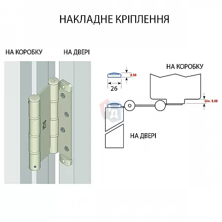 Петля барная Aldeghi Luigi 87AC125-40 125 мм AC хром