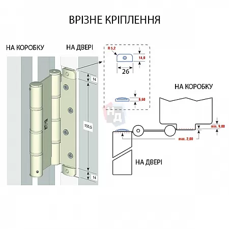 Петля барная Aldeghi Luigi 87AO155-40 155 мм OА античная латунь