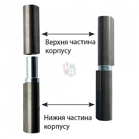 Петля приварная c пружиной Aldeghi Luigi 1254AL155DS 155 мм правая