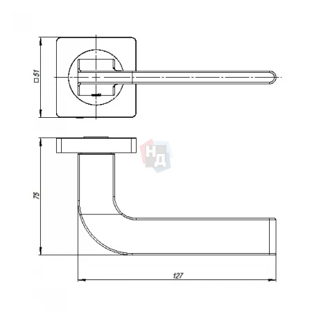 Дверная ручка Ajax SPLINE JK SN/CP-3 никель матовый