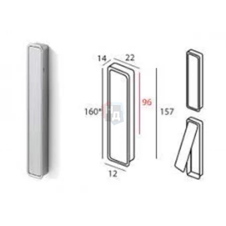 Ручка для раздвижных дверей Pamar MN 1032 черный матовый (E228)