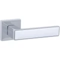 Дверная ручка Safita MIRROR HT WP/CP белый/хром (розетка 10мм)
