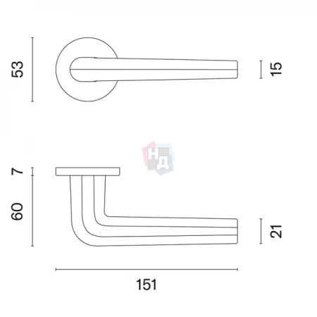 Дверная ручка Aprile Inula R 7S черный