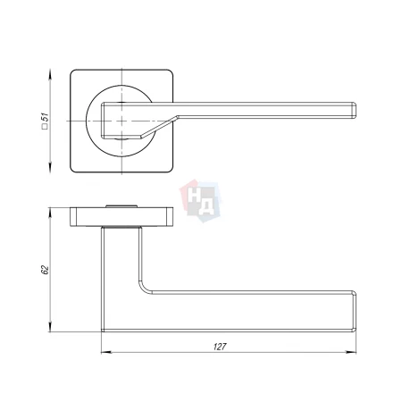 Дверная ручка Ajax LEVEL JK SN/CP-3 никель матовый