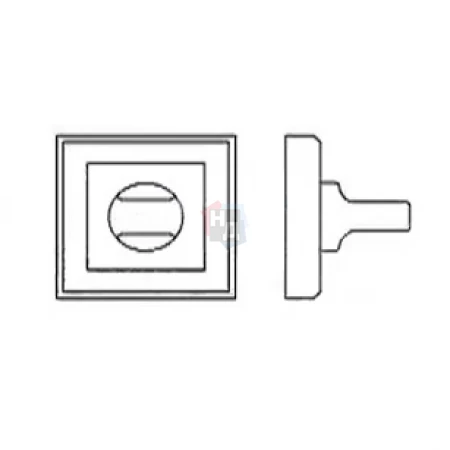 Накладка WC Forme Fixa Squared/Slim. N02 - никель матовый (45-65мм)