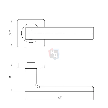 Дверная ручка Ajax OPTIMA JK BL-24 черный