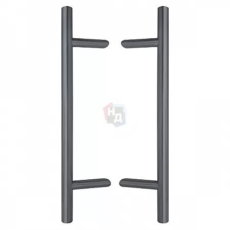 Дверная ручка скоба ABARO Bali 45° L:600 X:400 D:32mm SS 304 антрацит RAL 7016 (комплект)