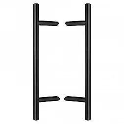 Дверная ручка скоба ABARO Bali 45° L: 1000 X: 800 D: 32mm SS 304 черный RAL 9005 (комплект)