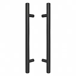 Дверная ручка скоба ABARO Bali 90° L:1000 X:800 D:32mm SS 304 черный RAL 9005 (комплект)