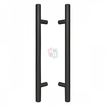 Дверная ручка скоба ABARO Bali 90° L:1000 X:800 D:32mm SS 304 черный RAL 9005 (комплект)