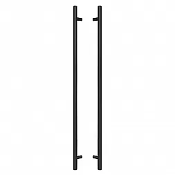 Дверная ручка скоба ABARO Bali 90° L:1500 X:1300 D:32mm SS 304 черный RAL 9005 (комплект)