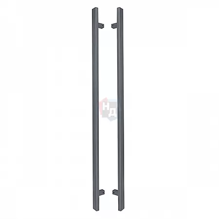 Дверная ручка скоба ABARO Sydney 90° L:1200 X:1000 W:40*20mm SS 304 антрацит RAL 7016 (комплект)