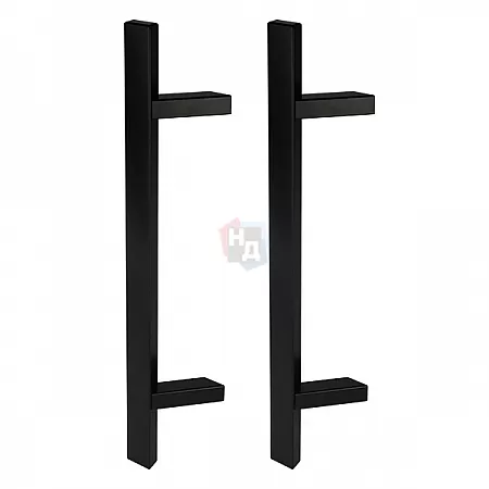 Дверная ручка скоба ABARO Sydney 45° L: 600 X: 400 W: 40*20mm BM черный матовый (комплект)