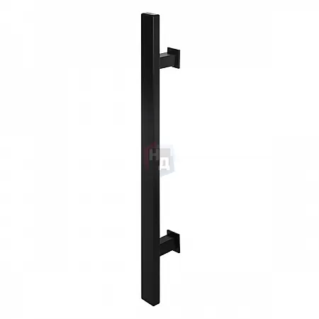 Дверная ручка скоба ABARO Sydney 90° L: 1400 X: 1200 W: 40*20mm BM черный матовый (половинка)