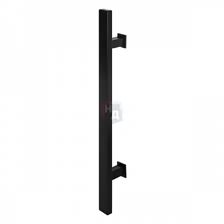 Дверная ручка скоба ABARO Sydney 90° L:1600 X:1200 W: 40*20mm BM черный матовый (половинка)