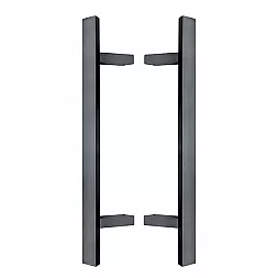 Дверная ручка скоба ABARO Sydney 45° L:1000 X:800 W:40*20mm SS 304 антрацит RAL 7016 (комплект)