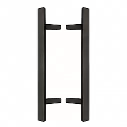 Дверная ручка скоба ABARO Sydney 45° L: 1000 X: 800 W: 40*20mm SS 304 черный RAL 9005 (комплект)