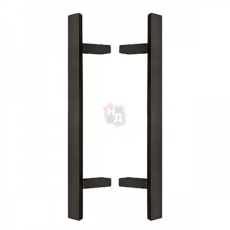 Дверная ручка скоба ABARO Sydney 45° L: 1000 X: 800 W: 40*20mm SS 304 черный RAL 9005 (комплект)