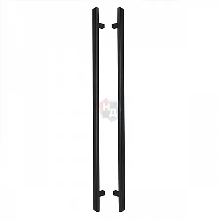 Дверная ручка скоба ABARO Sydney 90° L:1800 X:1600 W:40*20mm SS 304 черный RAL 9005 (комплект)