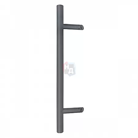 Дверная ручка скоба ABARO Bali 45° L:600 X:400 D:32mm SS 304 антрацит RAL 7016 (половинка)