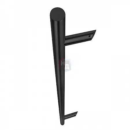 Дверная ручка скоба ABARO Bali 45° L:1500 X:1300 D:32 мм SS 304 черный RAL 9005 (комплект)