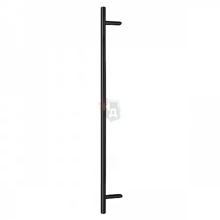 Дверная ручка скоба ABARO Bali 45° L:1500 X:1300 D:32 мм SS 304 черный RAL 9005 (комплект)