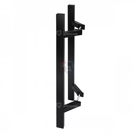 Дверная ручка скоба ABARO Sydney 45° L: 600 X: 400 W: 40*20mm BM черный матовый (комплект)