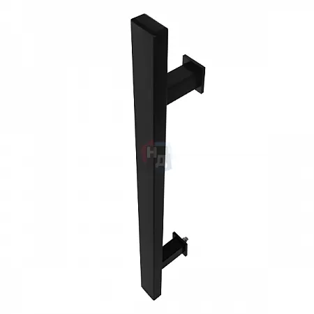 Дверная ручка скоба ABARO Sydney 90° L: 1400 X: 1200 W: 40*20mm BM черный матовый (половинка)