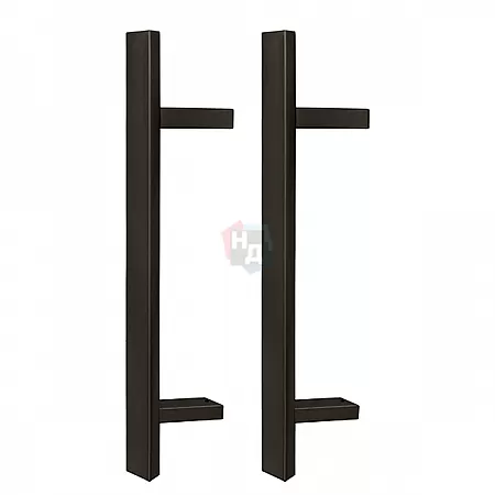 Дверная ручка скоба ABARO Sydney 45° L: 1000 X: 800 W: 40*20mm SS 304 черный RAL 9005 (комплект)