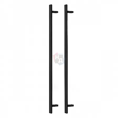 Дверная ручка скоба ABARO Sydney 45° L:1500 X:1300 W:40*20mm SS 304 черный RAL 9005 (комплект)