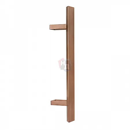 Дверная ручка скоба ABARO Sydney 45° L:600 X:400 W:40*20mm SS 304 медь PVD (комплект)